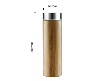 環(huán)保型天然竹水瓶帶濾茶器不銹鋼保溫瓶